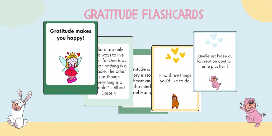 Children's gratitude flashcards