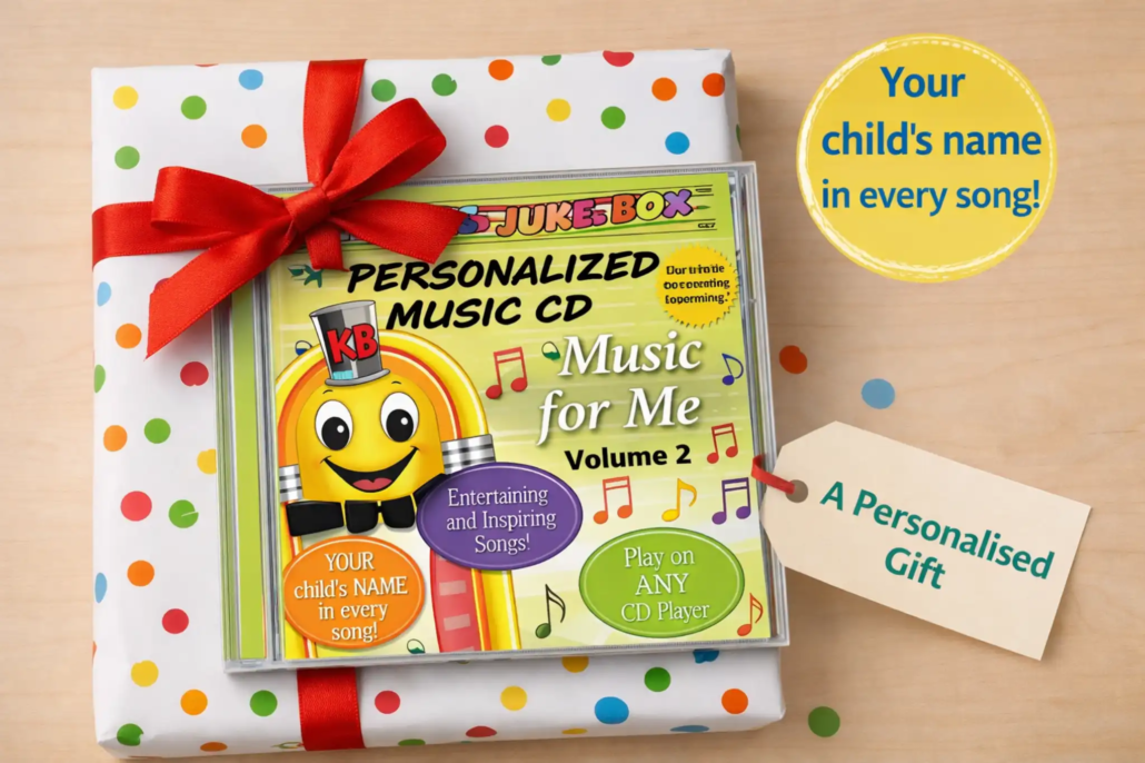 Personalised music gift for children “Music for Me” CD with your child’s name in every song