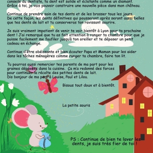 Lettre personnalisée de la petite souris
