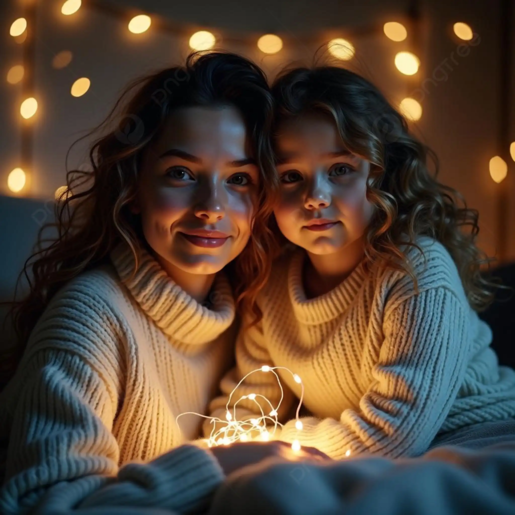 Parent and child sharing an emotional moment together at home