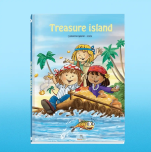 cover of personalized treasure island book for kids