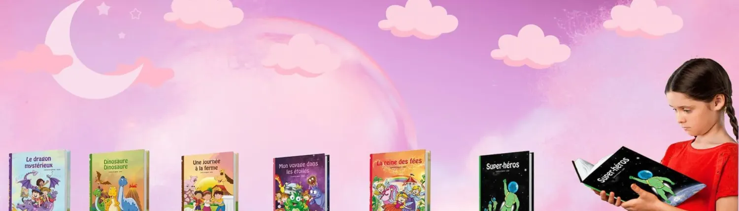 personalized books for children display banner