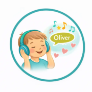 Child listening to personalized kids songs with their name sung in each track
